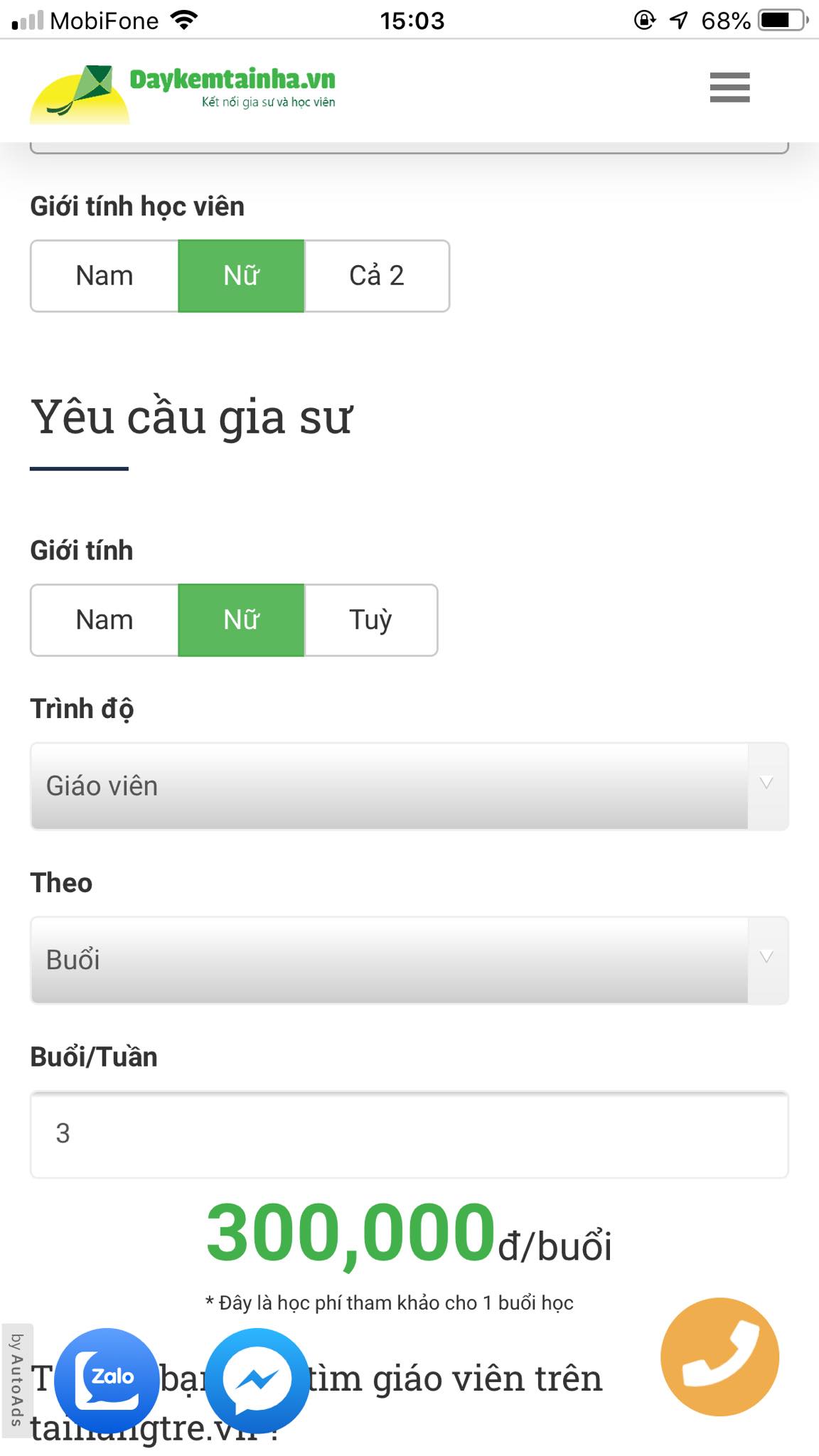 Học phí Đàn tranh vn